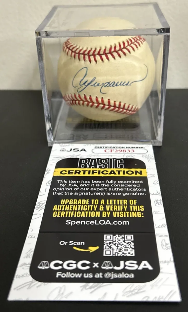 Signature detail on Andre Dawson Signed National League Baseball.