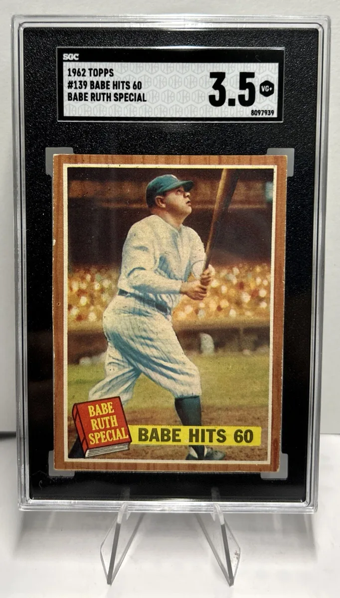 Front of 1962 Topps Babe Ruth Hits 60 #139.