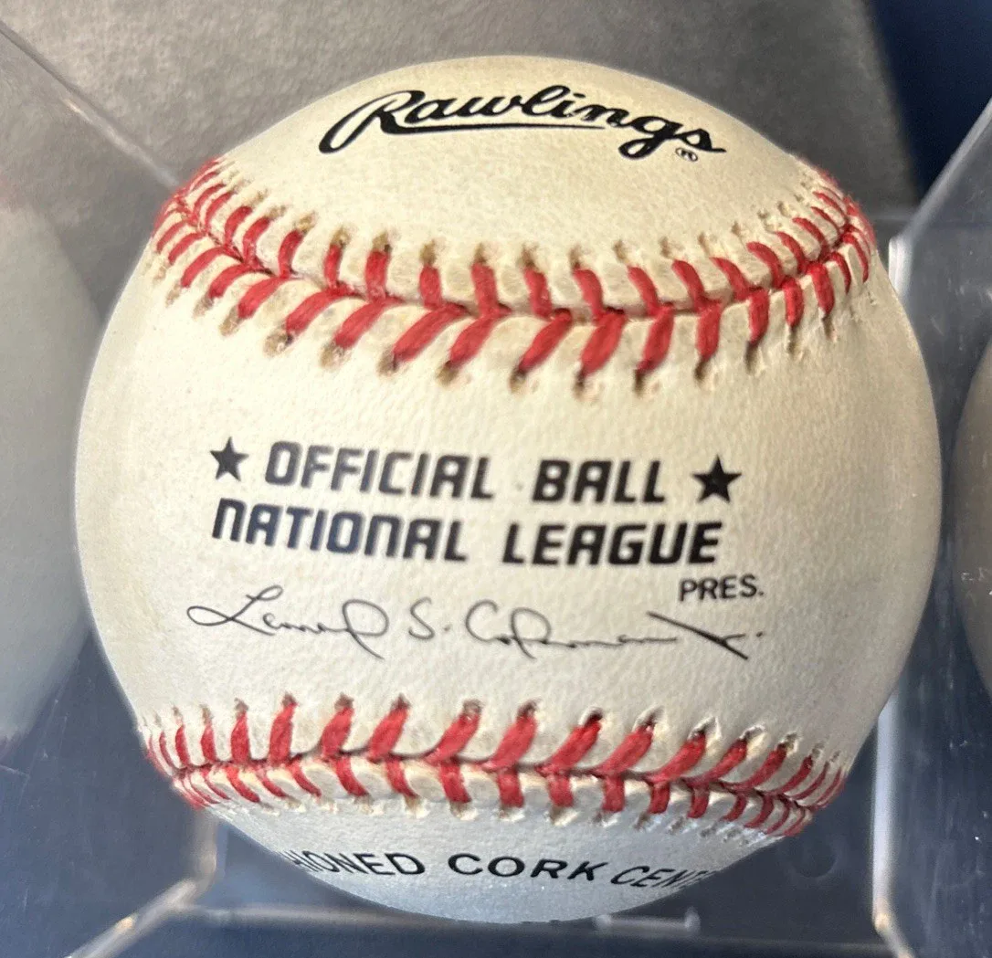Detail of Hideo Nomo Signed National League Baseball.