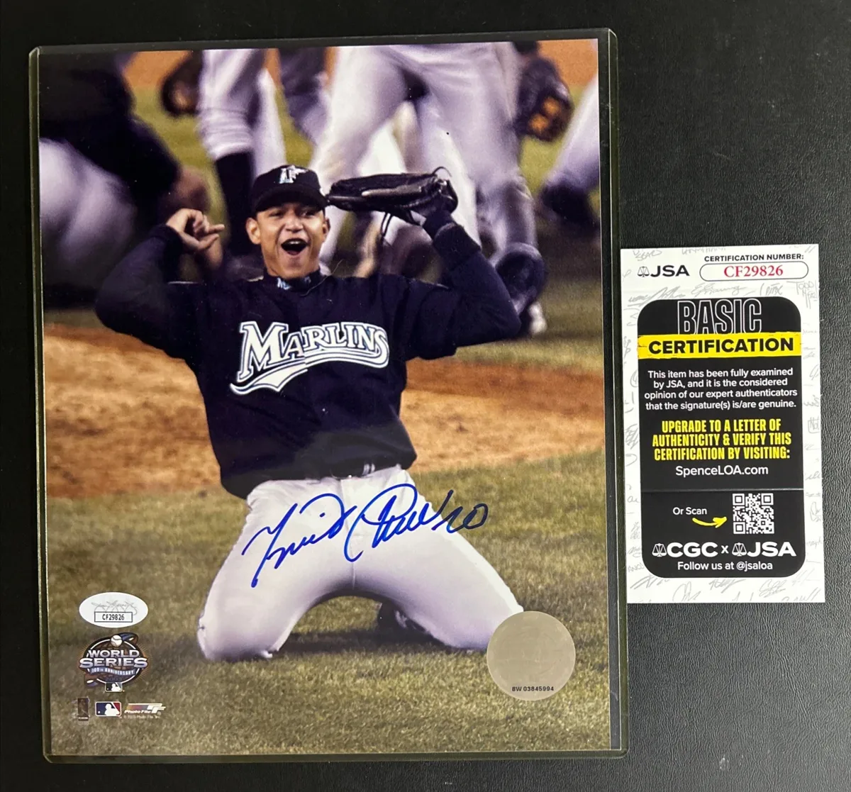 Miguel Cabrera Signed Florida Marlins Photograph.