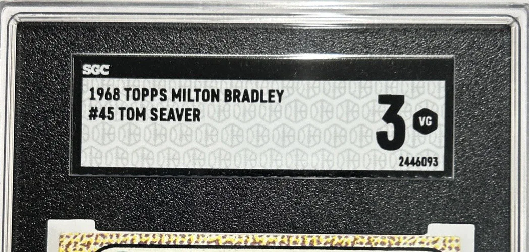Slab label for 1968 Topps Tom Seaver #45.
