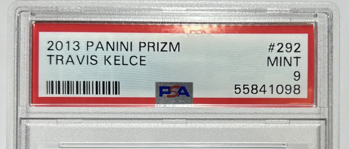 Slab label for 2013 Panini Prizm Travis Kelce #292.