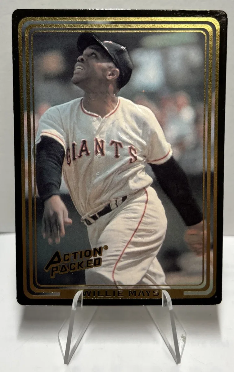 Front of 1992 Action Packed Willie Mays Prototype.